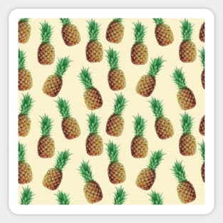 Pineapple Mid Century Pattern Sticker